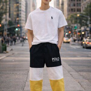 POLO Ralph Lauren Colorblock Logo Jogger Pants Mens Size SP